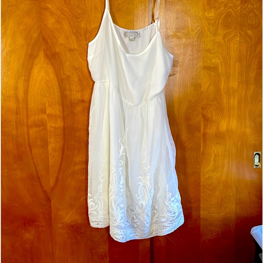 Beyond Vintage White Lace Embroidered Dress 2X